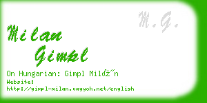 milan gimpl business card